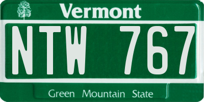 VT license plate NTW767