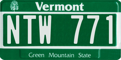 VT license plate NTW771