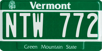 VT license plate NTW772