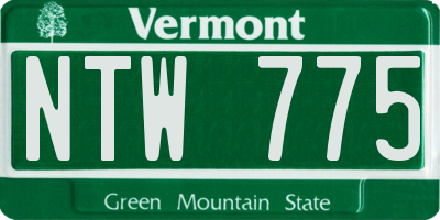 VT license plate NTW775