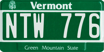 VT license plate NTW776
