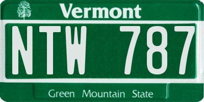VT license plate NTW787