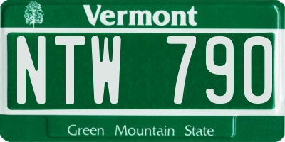 VT license plate NTW790