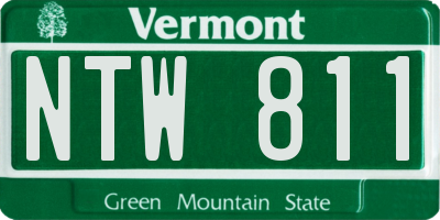 VT license plate NTW811