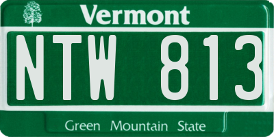 VT license plate NTW813