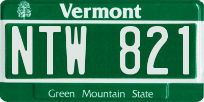 VT license plate NTW821