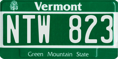 VT license plate NTW823