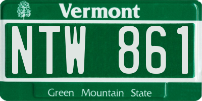 VT license plate NTW861