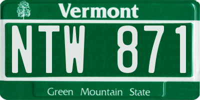VT license plate NTW871