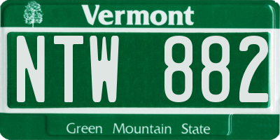 VT license plate NTW882