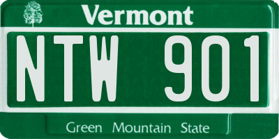 VT license plate NTW901