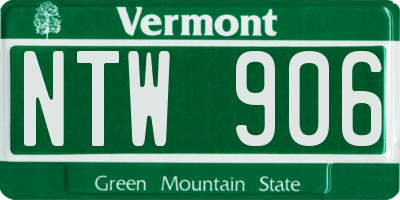 VT license plate NTW906
