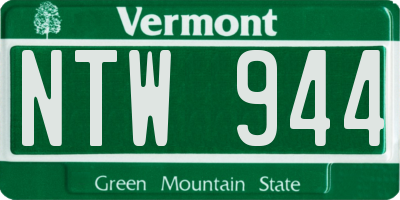 VT license plate NTW944