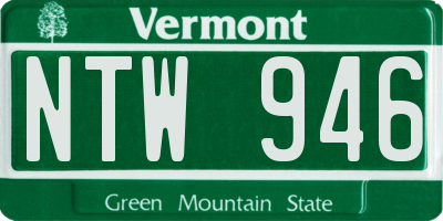 VT license plate NTW946