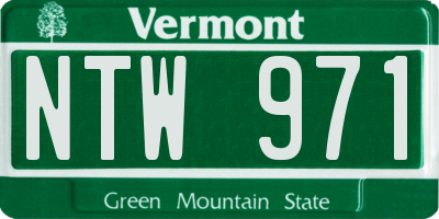 VT license plate NTW971