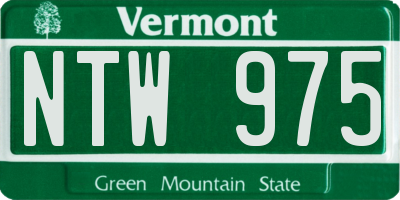 VT license plate NTW975