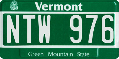 VT license plate NTW976