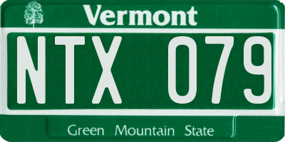 VT license plate NTX079