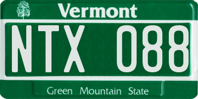 VT license plate NTX088