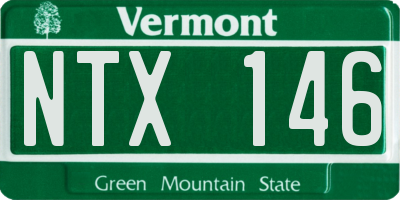 VT license plate NTX146