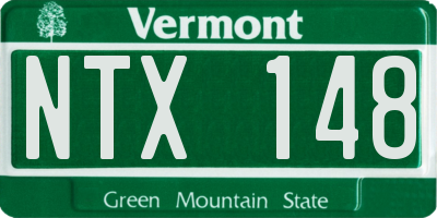 VT license plate NTX148