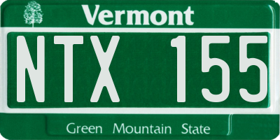 VT license plate NTX155