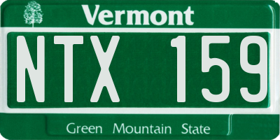 VT license plate NTX159