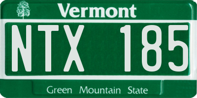 VT license plate NTX185