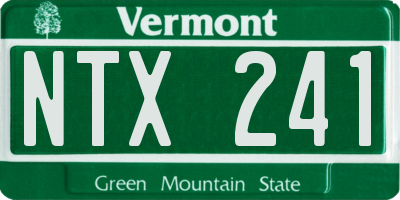 VT license plate NTX241