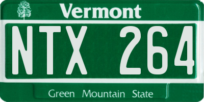 VT license plate NTX264