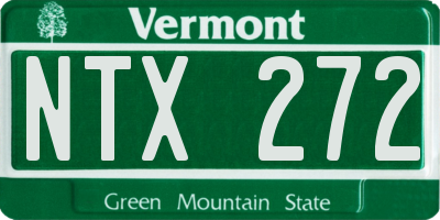 VT license plate NTX272
