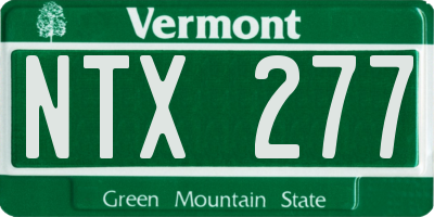 VT license plate NTX277