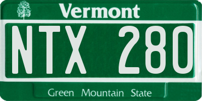VT license plate NTX280