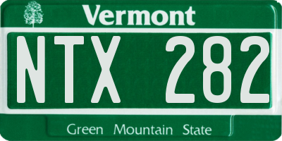 VT license plate NTX282