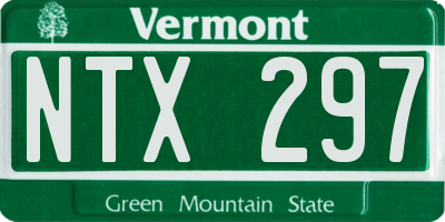 VT license plate NTX297