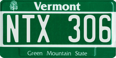 VT license plate NTX306
