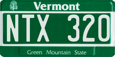 VT license plate NTX320