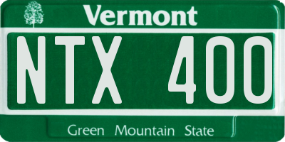 VT license plate NTX400