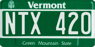 VT license plate NTX420