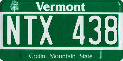 VT license plate NTX438