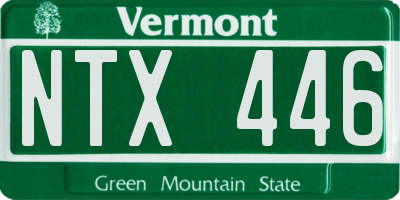 VT license plate NTX446