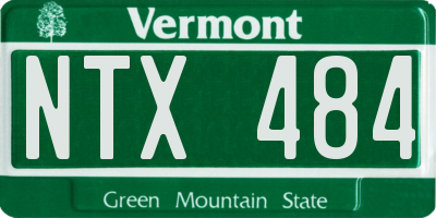 VT license plate NTX484