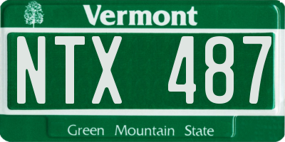 VT license plate NTX487