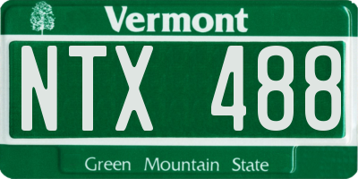 VT license plate NTX488