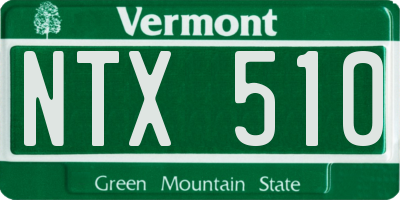 VT license plate NTX510