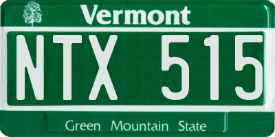 VT license plate NTX515