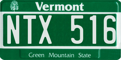 VT license plate NTX516