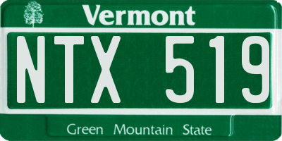 VT license plate NTX519