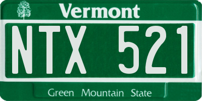 VT license plate NTX521