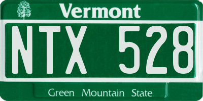 VT license plate NTX528